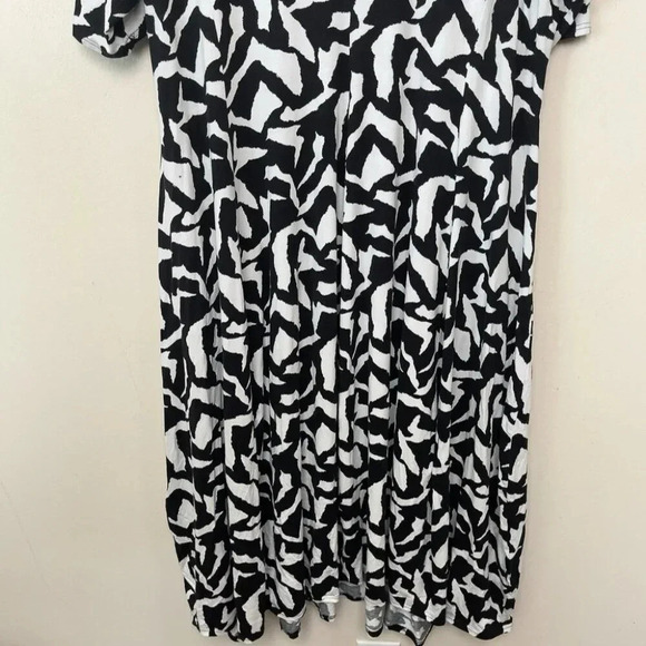 Q'Neel Nordic Design Womens 22 Scoop  Neck Abstract Print Lagenlook Midi Dress - Picture 13 of 14